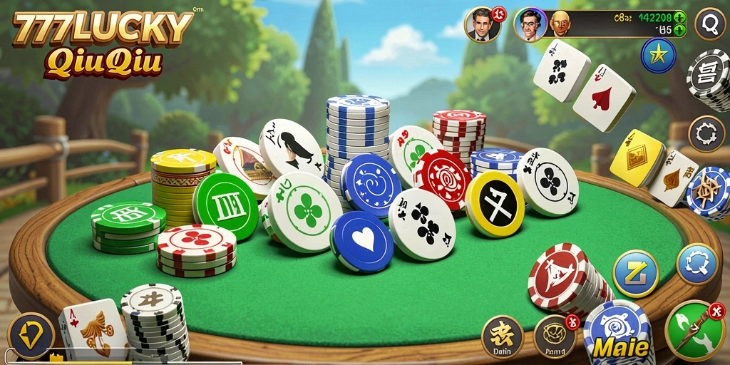 Tampilan gameplay QiuQiu yang menegangkan dan seru.