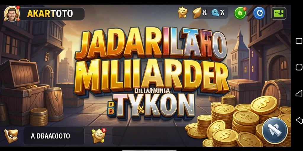 Tampilan menarik dari AKARTOTO yang menampilkan gameplay Tycoon yang seru.