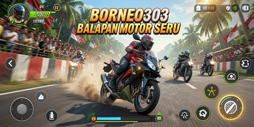 Screenshot gameplay penuh aksi di BORNEO303