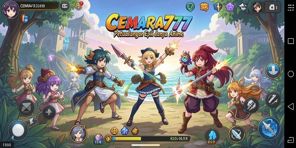Tangkapan layar utama CEMARA777 menampilkan aksi mendebarkan dalam pertarungan anime.