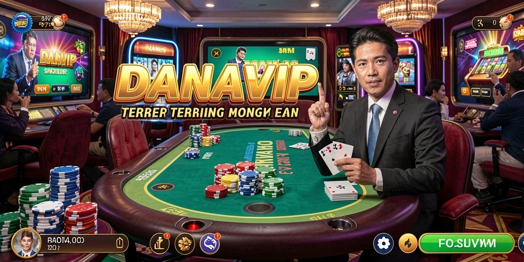 Tampilan gameplay seru di DANAVIP dengan fitur poker yang menarik.