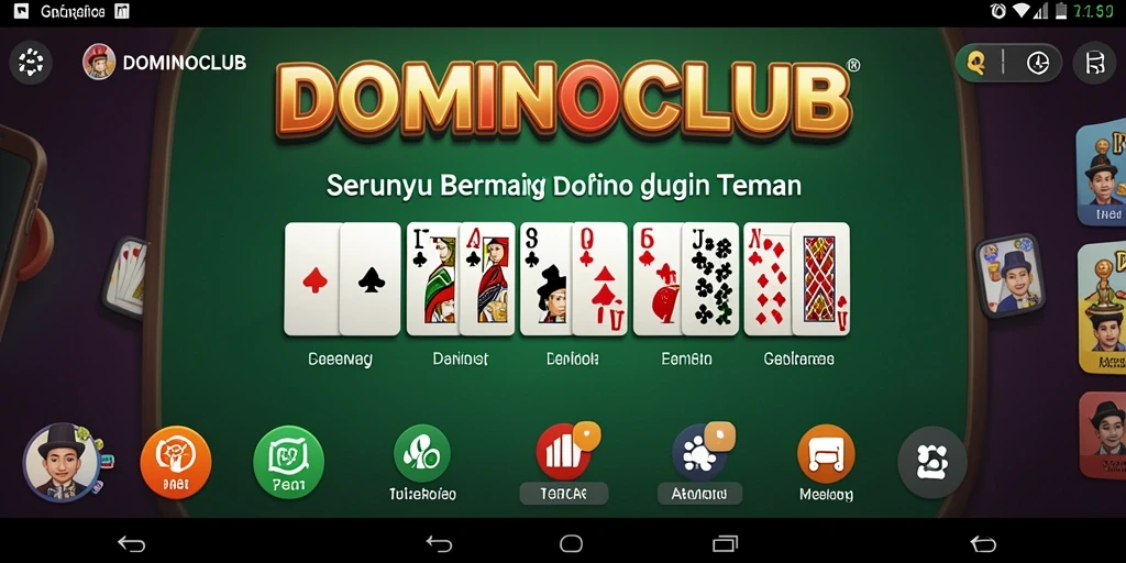 Tampilan gameplay seru DOMINOCLUB saat dimainkan dengan teman-teman.