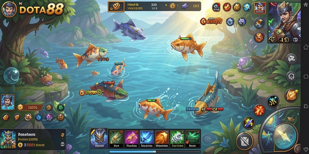 Screenshot gameplay DOTA88 menampilkan suasana memancing yang mendebarkan.