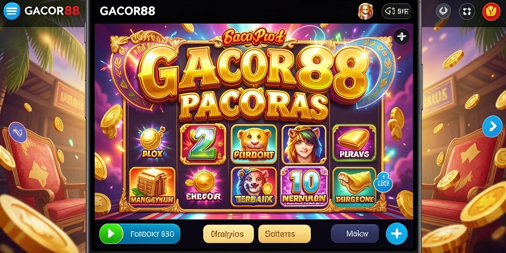 Screenshot GACOR88 menampilkan gameplay slot yang mendebarkan dan menarik.