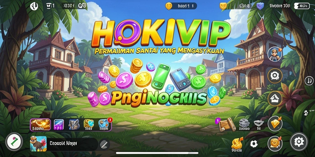 Tampilan gameplay HOKIVIP yang cerah dan mengasyikkan.