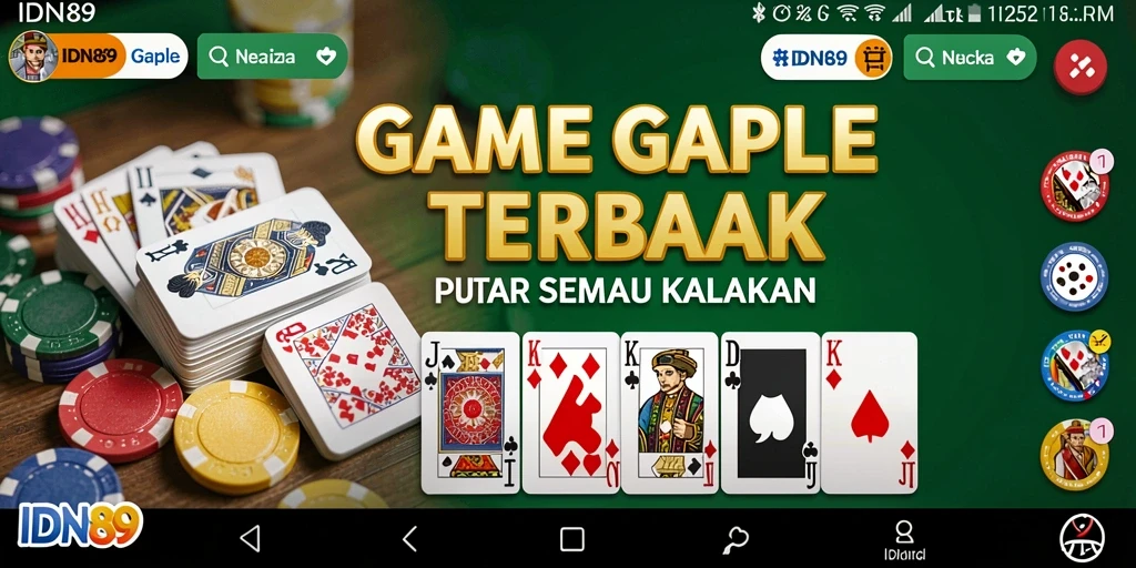 Tampilan gameplay Gaple yang seru dan interaktif.