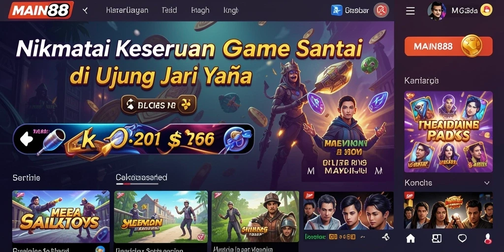 Tampilan gameplay menarik dari MAIN88 dengan desain warna-warni.