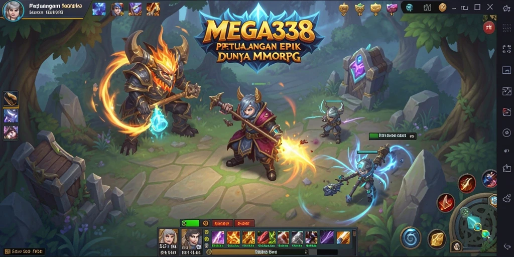 Tangkapan layar dari gameplay epik di MEGA338, menampilkan pertarungan seru.