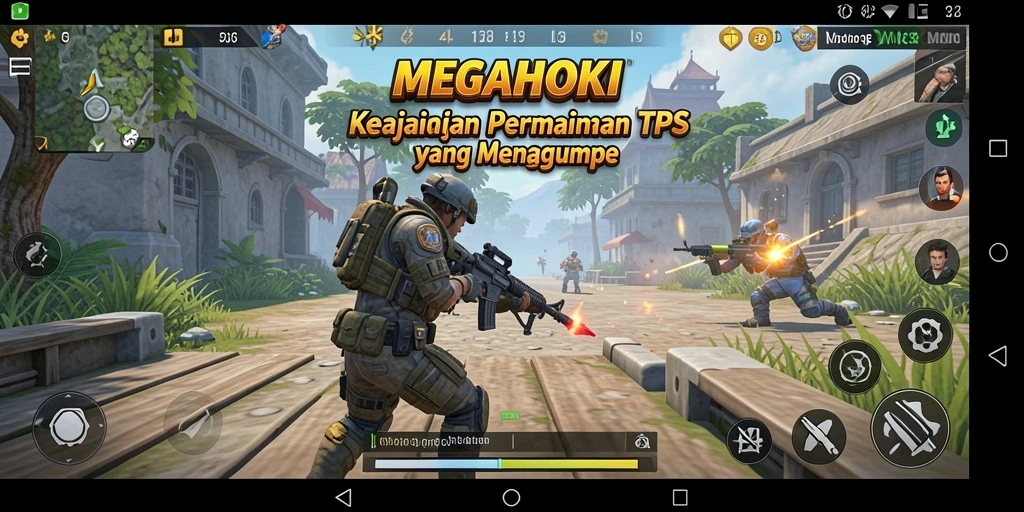Tampilan seru dari gameplay MEGAHOKI yang penuh aksi.