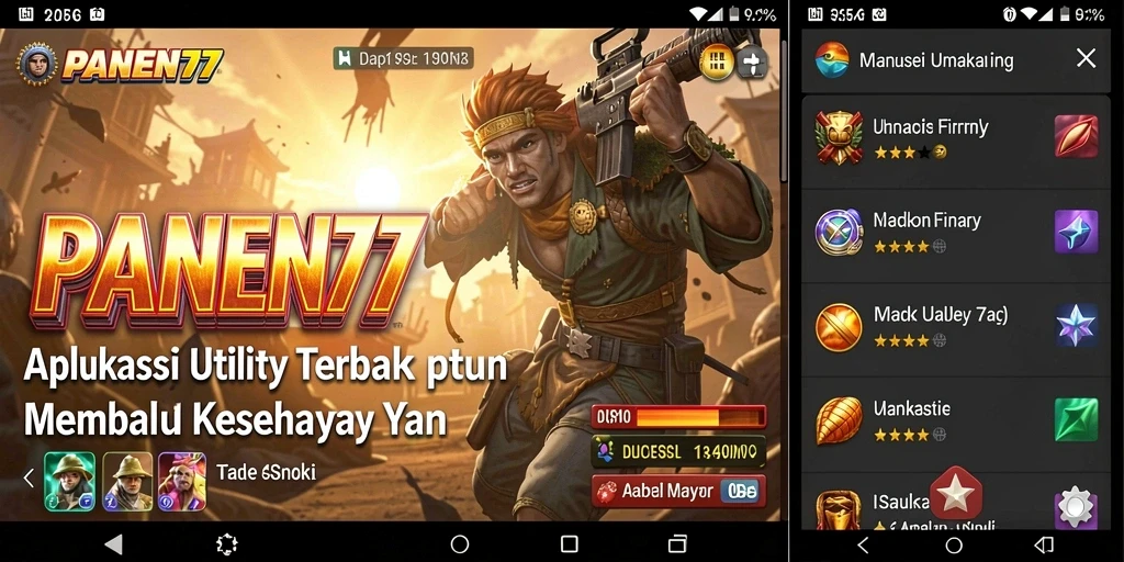 Tampilan gameplay Utility aplikasi PANEN77 yang memudahkan pengelolaan tugas.