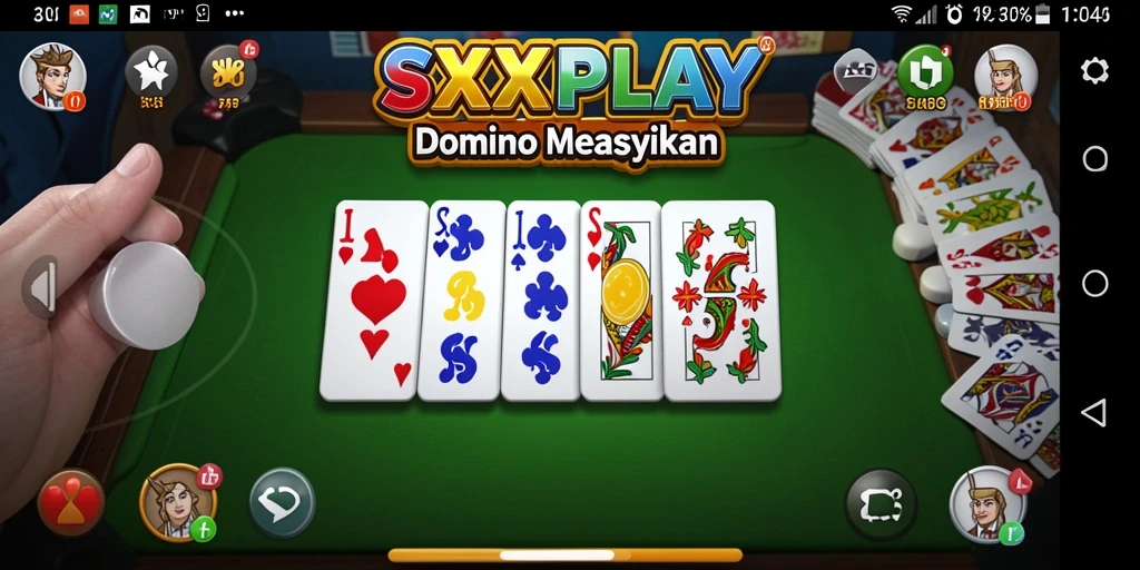 Tampilan gameplay SXXPLAY yang seru dan interaktif di permainan Domino.